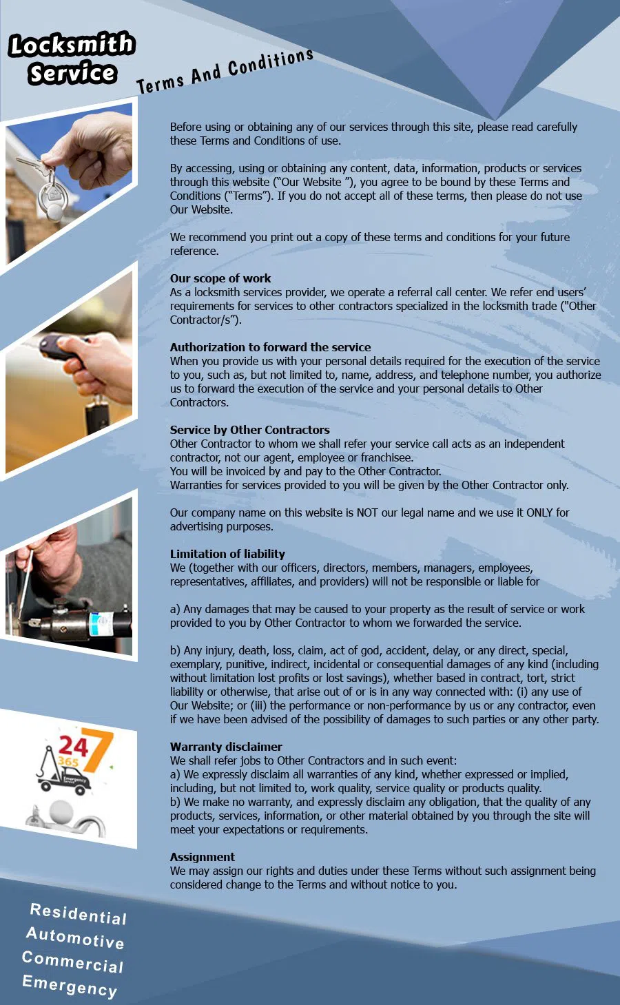 Locksmith Master Shop San Jose, CA 408-933-6048 - TermsAndCondition-12